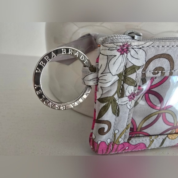 Vera Bradley Pink Floral Card Case Wristlet - Picture 2 of 6